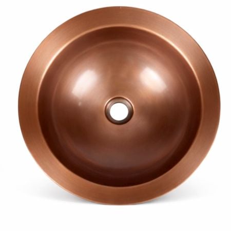 Antique Copper Bathroom Basin With Subtle Handcrafted Details